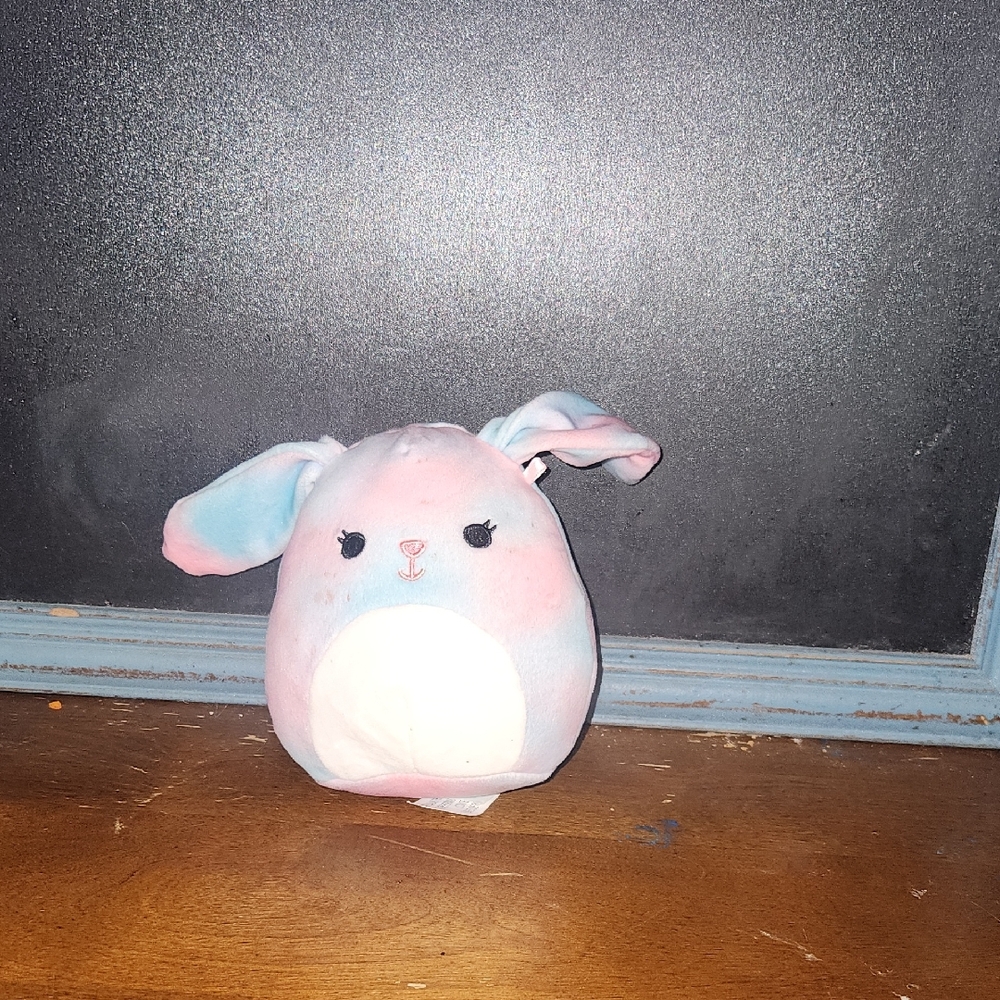 Plush Bunny Toy for Small Pets - Pink and Blue